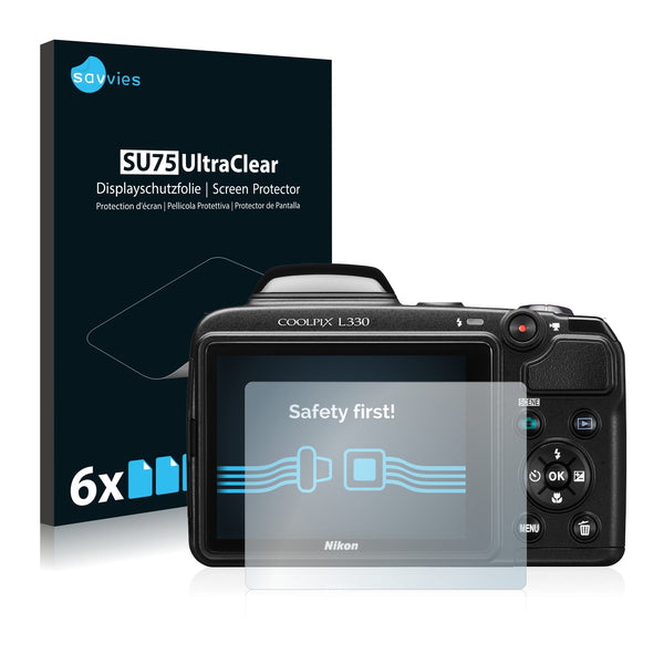 6x Savvies SU75 Screen Protector for Nikon Coolpix L330
