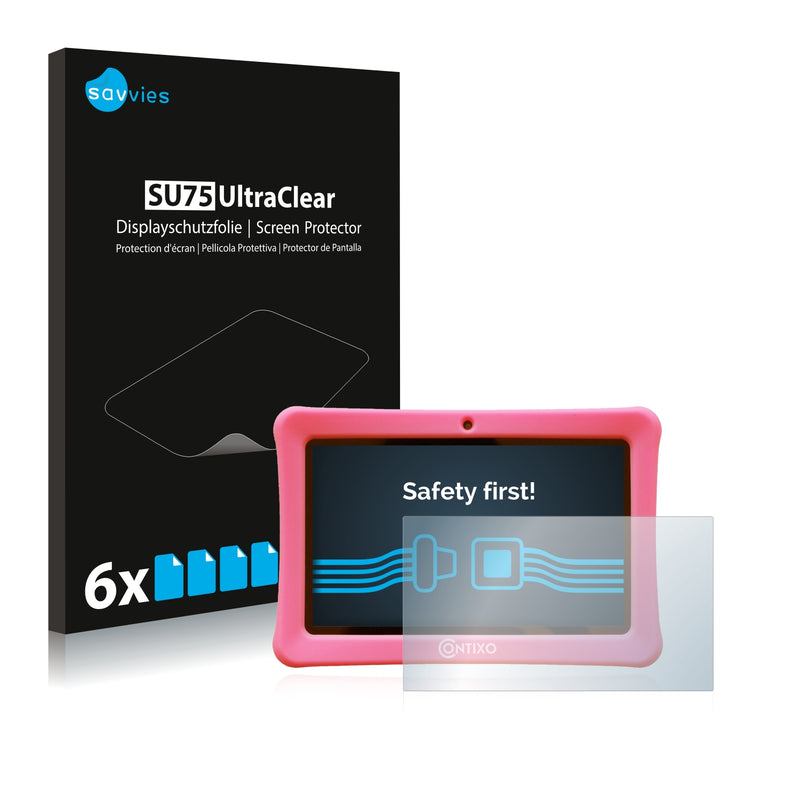 6x Savvies SU75 Screen Protector for Contixo Kids 7 Tablet