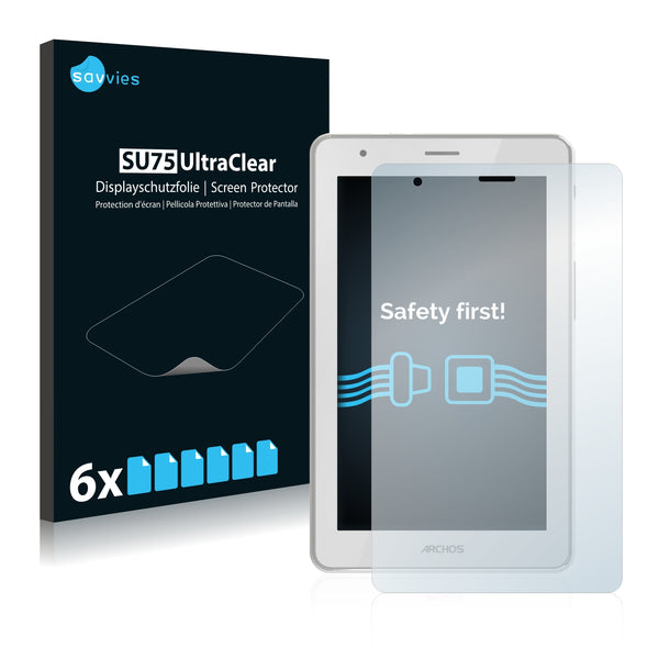 6x Savvies SU75 Screen Protector for Archos 70 Xenon