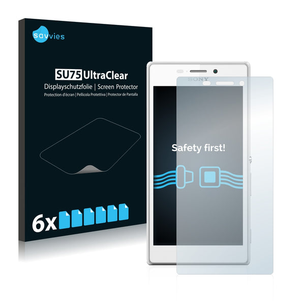 6x Savvies SU75 Screen Protector for Sony Xperia M2 D2306
