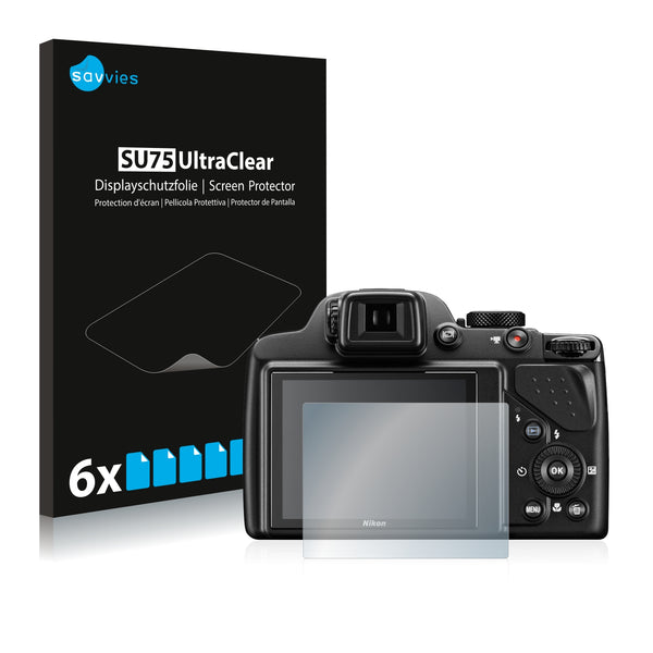 6x Savvies SU75 Screen Protector for Nikon Coolpix P530