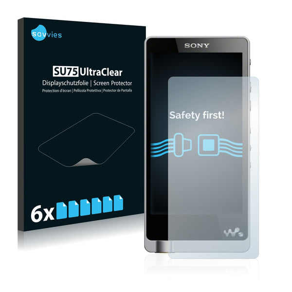 6x Savvies SU75 Screen Protector for Sony Walkman NWZ-ZX1