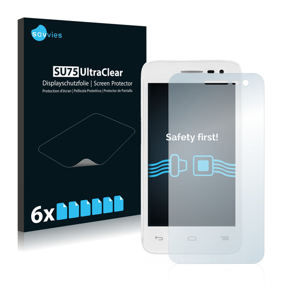 6x Savvies SU75 Screen Protector for Alcatel One Touch Pop S3