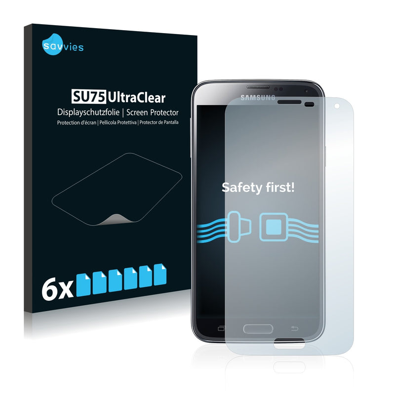 6x Savvies SU75 Screen Protector for Samsung SM-G900F