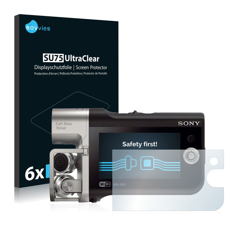 6x Savvies SU75 Screen Protector for Sony HDR-MV1
