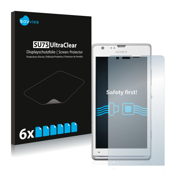 6x Savvies SU75 Screen Protector for Sony Xperia SP LTE C5306