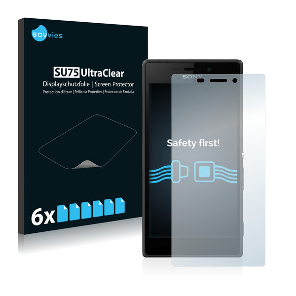6x Savvies SU75 Screen Protector for Sony Xperia M2 D2303