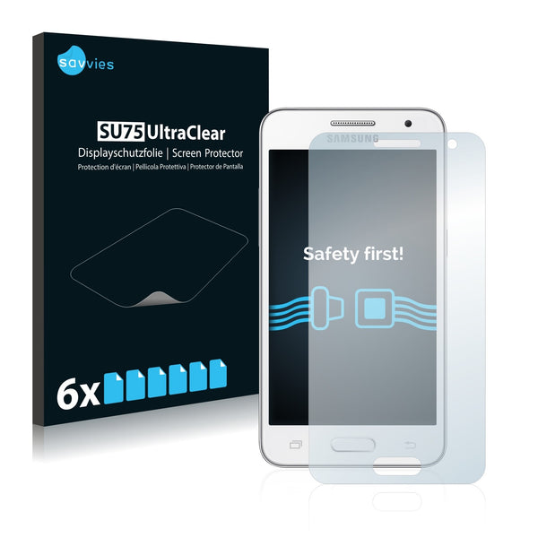 6x Savvies SU75 Screen Protector for Samsung Galaxy Core 2 G355H