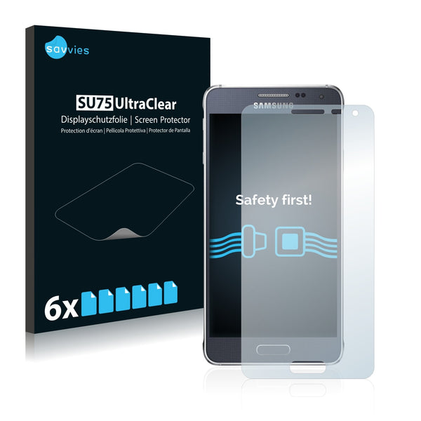 6x Savvies SU75 Screen Protector for Samsung Galaxy Alpha SM-G850F