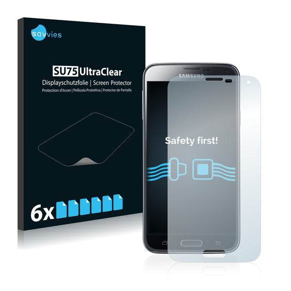 6x Savvies SU75 Screen Protector for Samsung Galaxy S5 Duos SM-G9009D