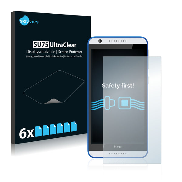 6x Savvies SU75 Screen Protector for HTC Desire 820