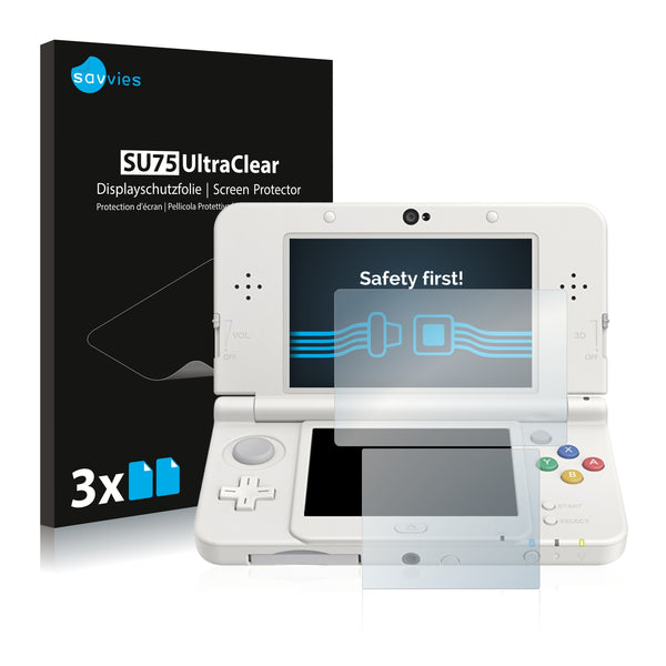 6x Savvies SU75 Screen Protector for Nintendo New 3DS