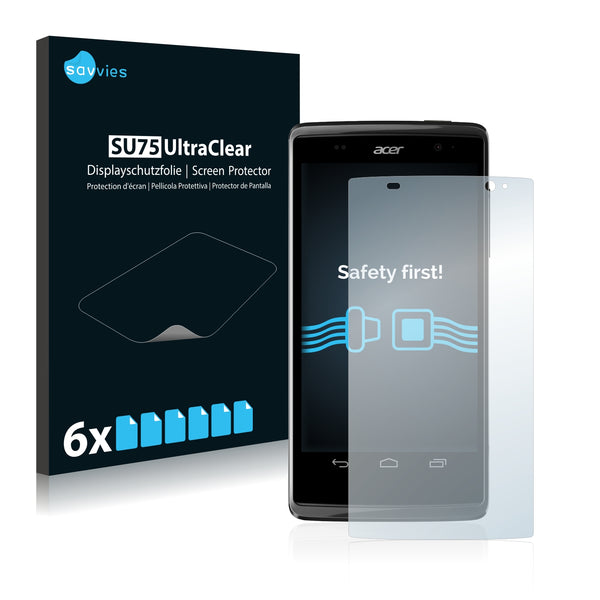 6x Savvies SU75 Screen Protector for Acer Liquid Z500