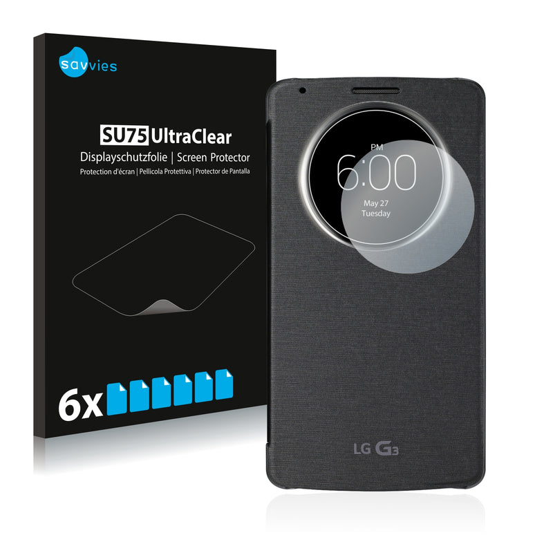 6x Savvies SU75 Screen Protector for LG QuickCircle for G3