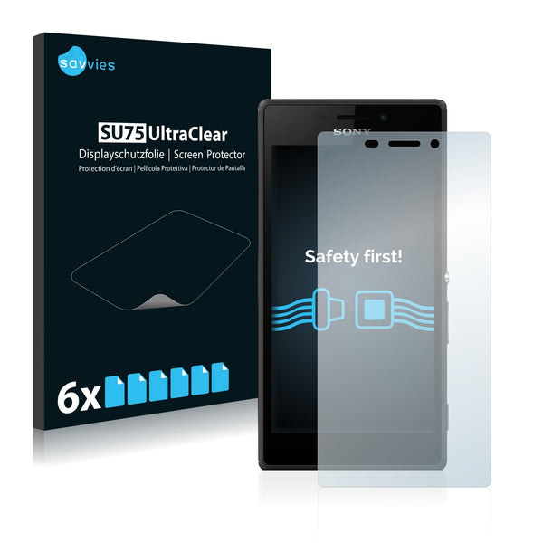 6x Savvies SU75 Screen Protector for Sony Xperia M2 Dual