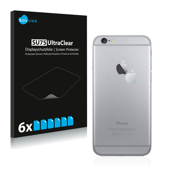 6x Savvies SU75 Screen Protector for Apple iPhone 6 (Logo)