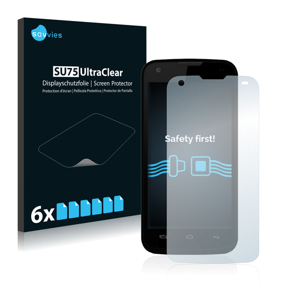 6x Savvies SU75 Screen Protector for Allview C6 Quad 4G
