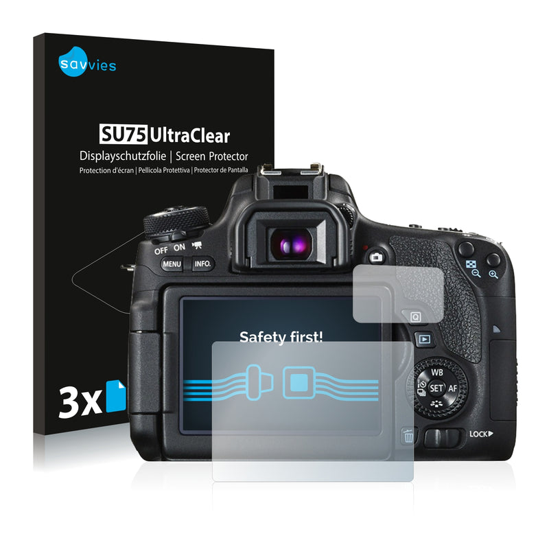 6x Savvies SU75 Screen Protector for Canon EOS 760D
