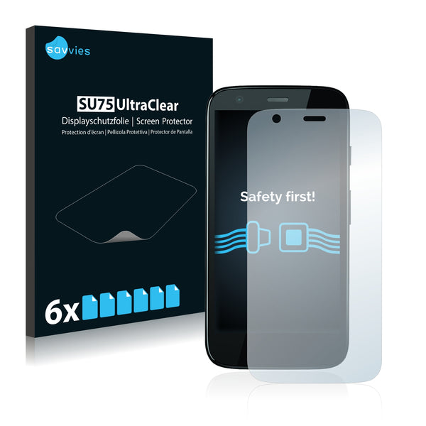 6x Savvies SU75 Screen Protector for Motorola XT1034