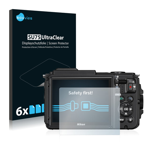 6x Savvies SU75 Screen Protector for Nikon Coolpix AW130
