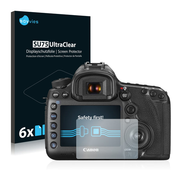 6x Savvies SU75 Screen Protector for Canon EOS 5DS R