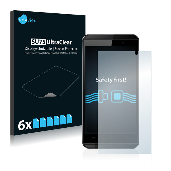 6x Savvies SU75 Screen Protector for Micromax Canvas Fire 2 A104