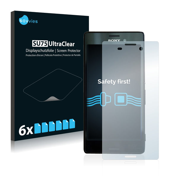 6x Savvies SU75 Screen Protector for Sony Xperia M4 Aqua