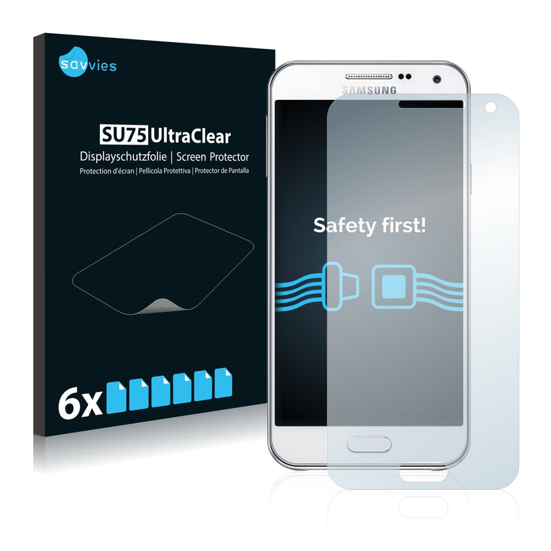 6x Savvies SU75 Screen Protector for Samsung Galaxy E5