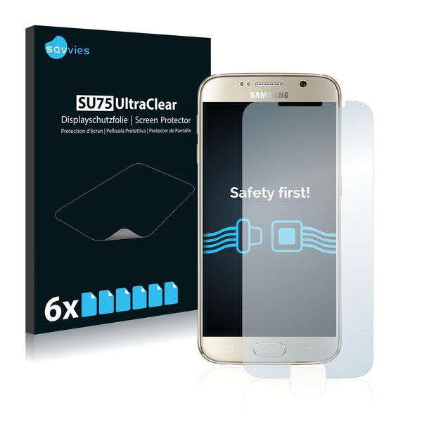 6x Savvies SU75 Screen Protector for Samsung SM-G920F
