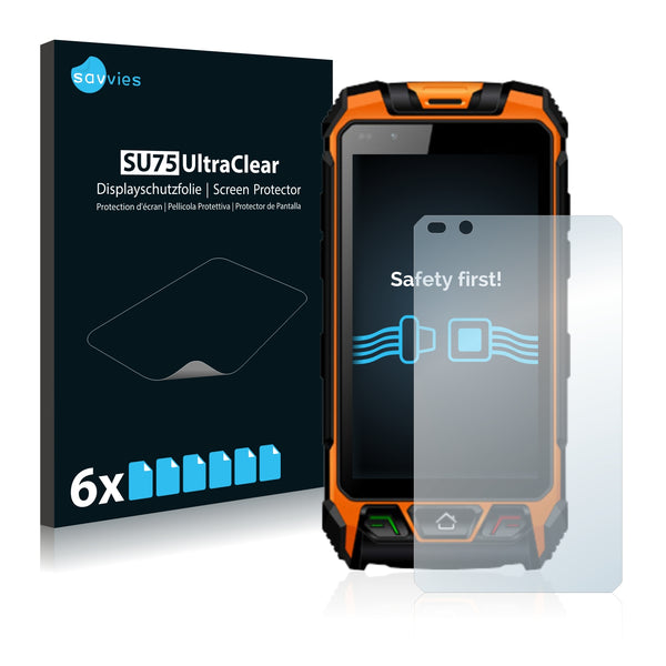 6x Savvies SU75 Screen Protector for ZGPAX Tri-proof Smart Phone S9