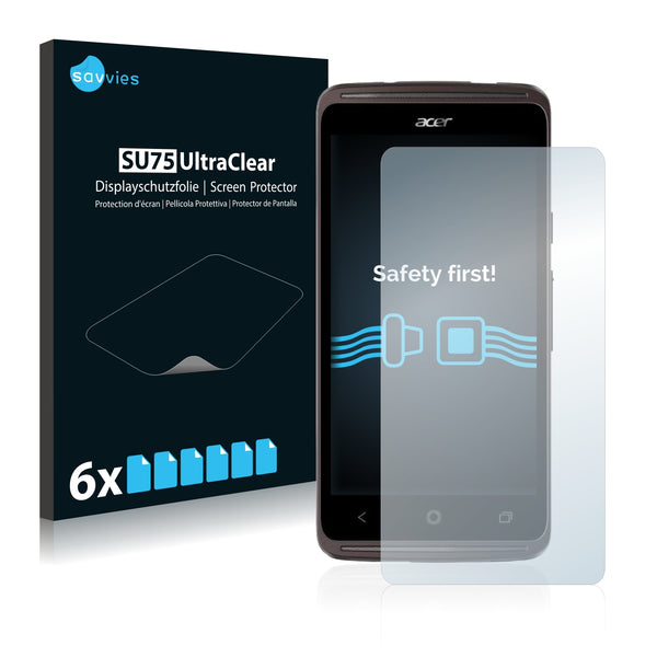 6x Savvies SU75 Screen Protector for Acer Liquid Z410 Plus