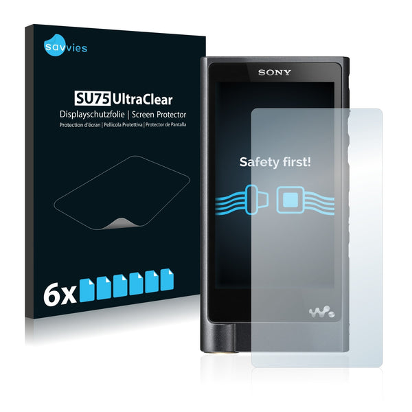 6x Savvies SU75 Screen Protector for Sony Walkman NW-ZX2