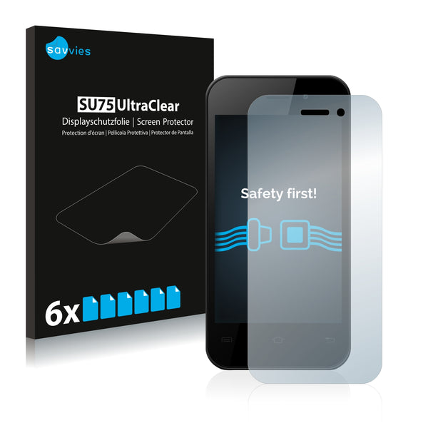 6x Savvies SU75 Screen Protector for Allview P4 Life