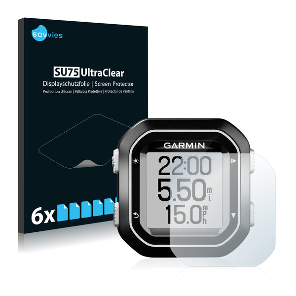 6x Savvies SU75 Screen Protector for Garmin Edge 20