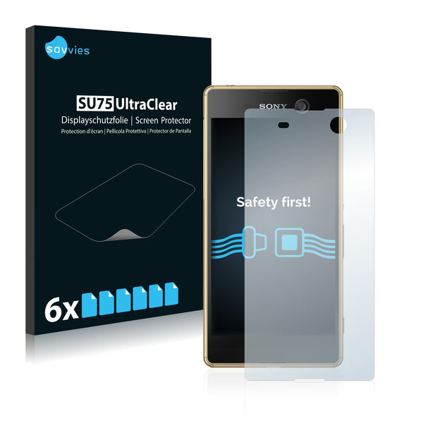 6x Savvies SU75 Screen Protector for Sony Xperia M5
