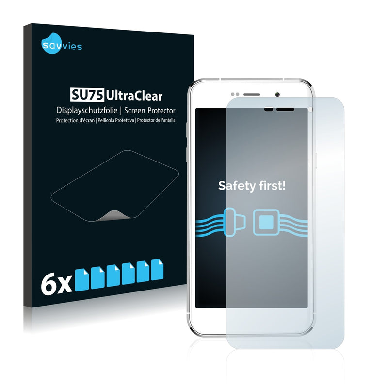 6x Savvies SU75 Screen Protector for Oukitel U6