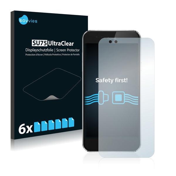 6x Savvies SU75 Screen Protector for Gigaset ME Pure