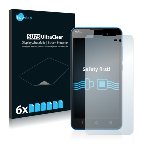 6x Savvies SU75 Screen Protector for Wiko Lenny 2