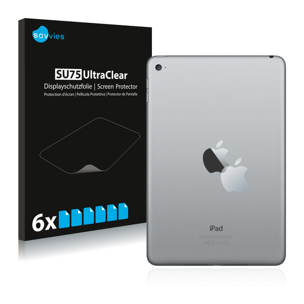 6x Savvies SU75 Screen Protector for Apple iPad Mini 4 (Logo)