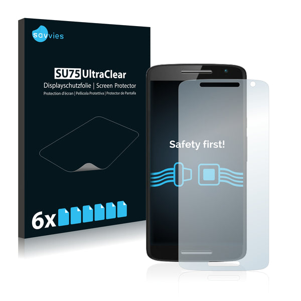 6x Savvies SU75 Screen Protector for Motorola Droid Maxx 2