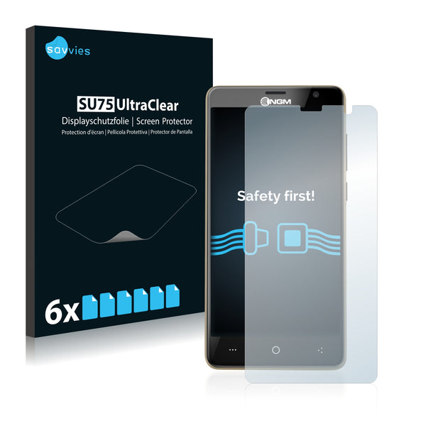 6x Savvies SU75 Screen Protector for NGM You Color P550