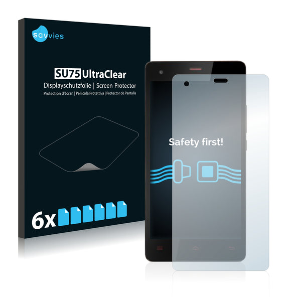 6x Savvies SU75 Screen Protector for GoClever Quantum 500 LTE