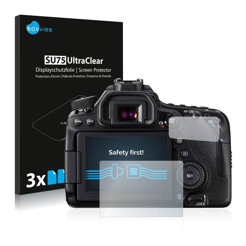 6x Savvies SU75 Screen Protector for Canon EOS 80D