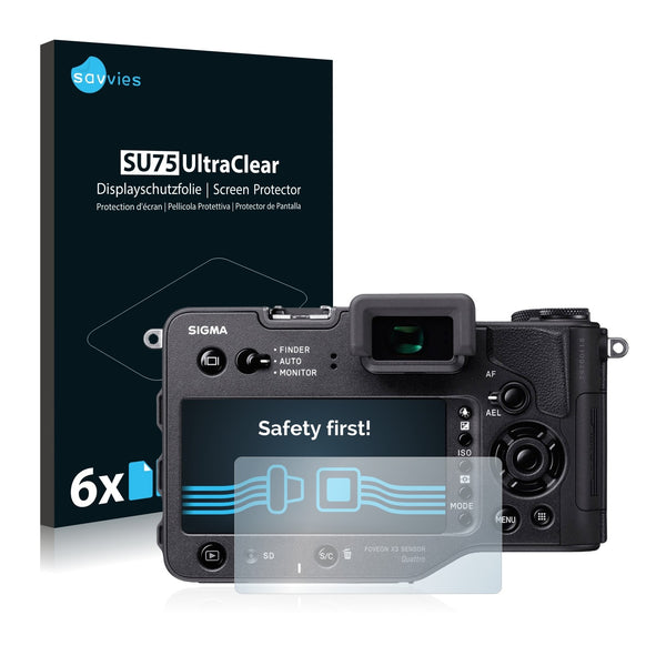 6x Savvies SU75 Screen Protector for Sigma SD Quattro