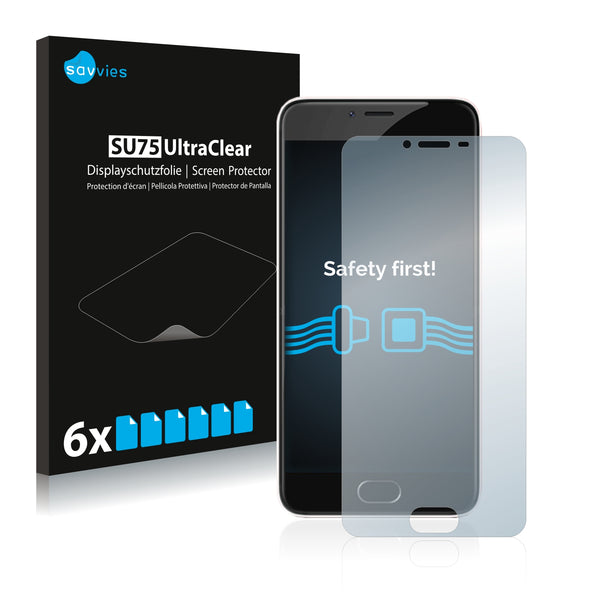 6x Savvies SU75 Screen Protector for Meizu M3