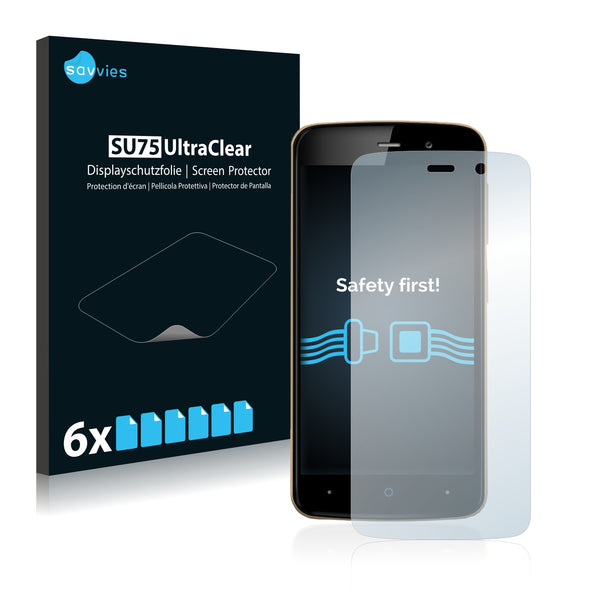 6x Savvies SU75 Screen Protector for Allview P6 Lite