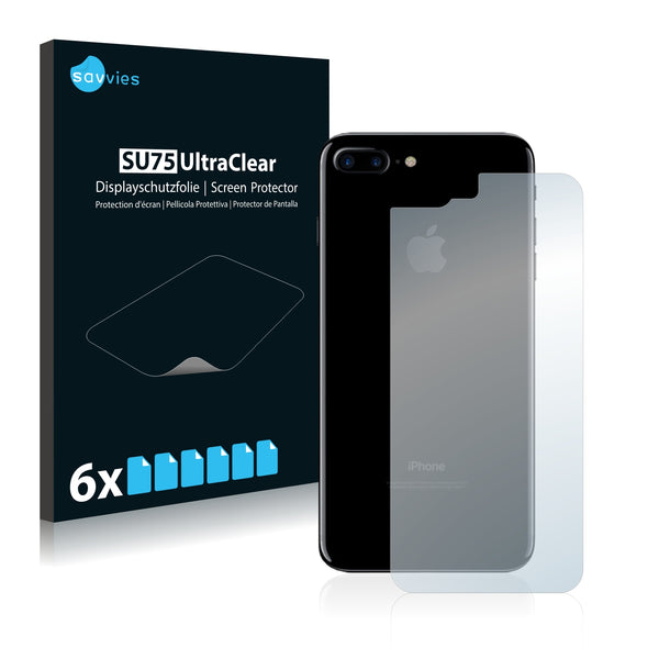 6x Savvies SU75 Screen Protector for Apple iPhone 7 Plus Back (entire surface)