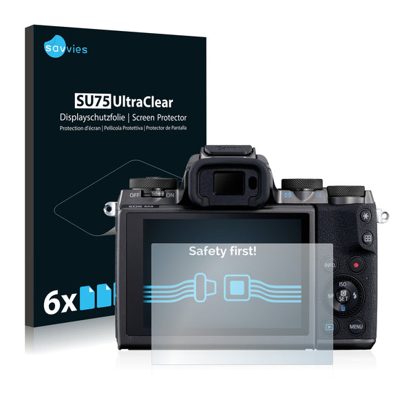 6x Savvies SU75 Screen Protector for Canon EOS M5