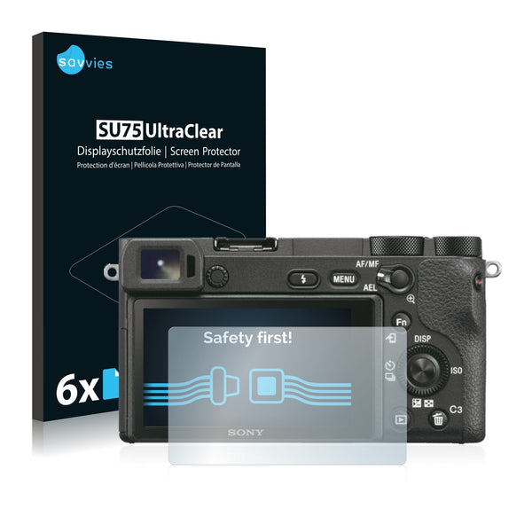 6x Savvies SU75 Screen Protector for Sony Alpha 6500