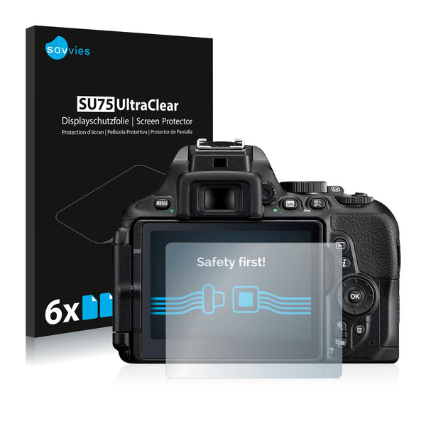 6x Savvies SU75 Screen Protector for Nikon D5600